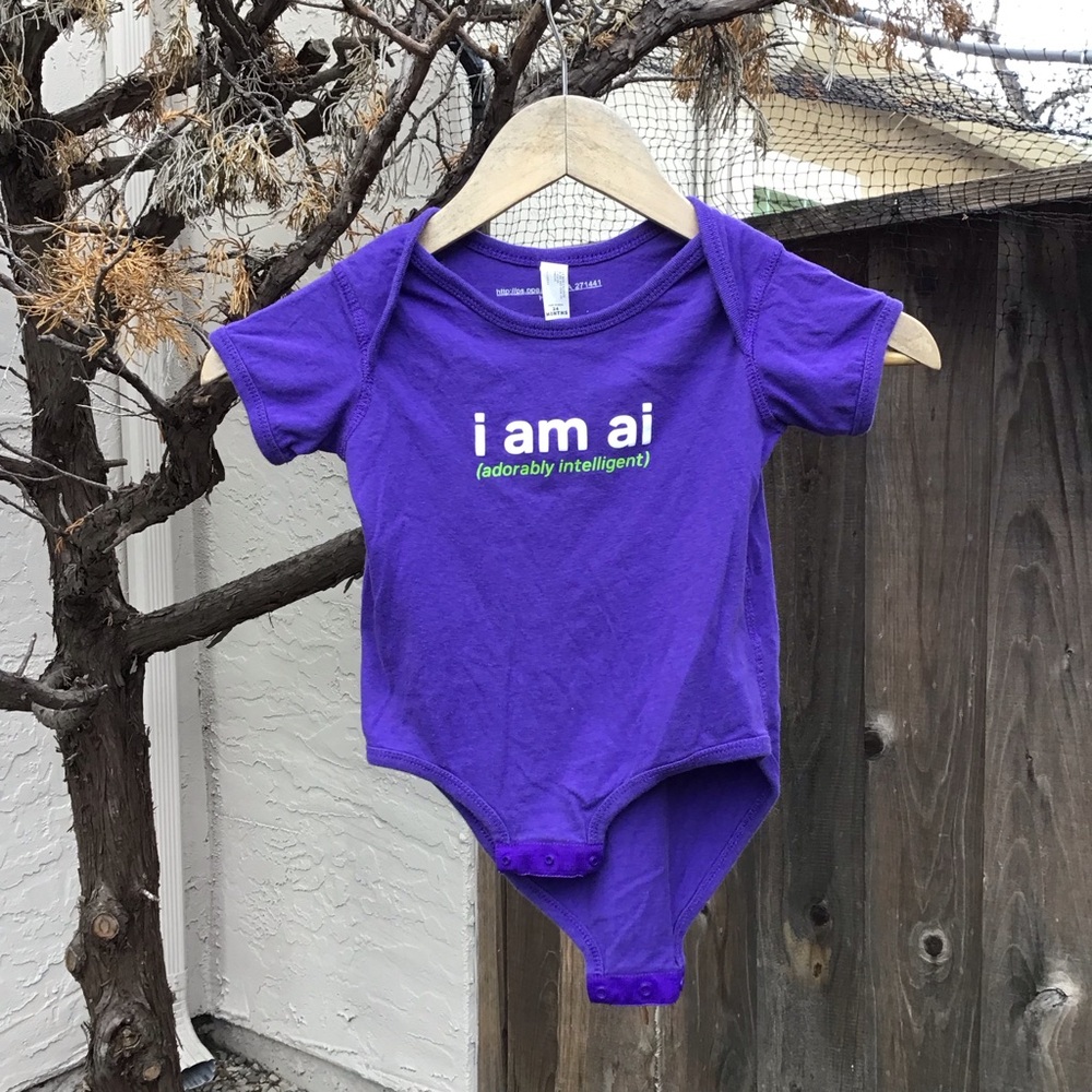 Nvidia Baby Onesie Purple I Am Ai Adorably Intelligent 24 Months Cotton